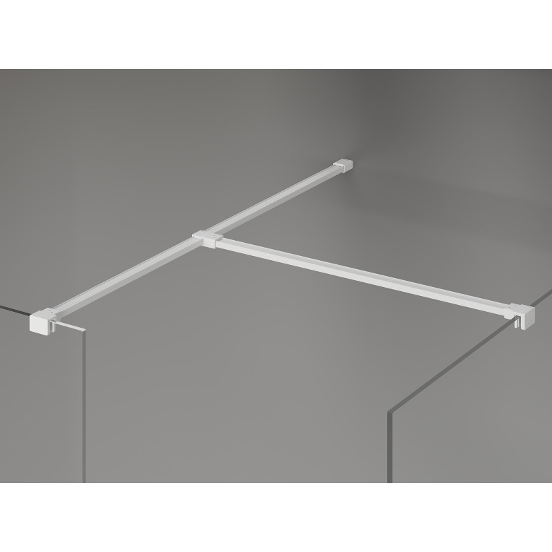 Mexen Kioto-X Duschwand Walk-in 150 x 70 cm, transparent 10 mm, weiß - 800-150-202-20-00-070-X