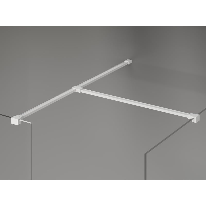 Mexen Kioto-X Duschwand Walk-in 110 x 80 cm, transparent 10 mm, weiß - 800-110-202-20-00-080-X