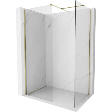 Mexen Kioto-X Duschwand Walk-in 100 x 70 cm, transparent 10 mm, gold - 800-100-202-50-00-070-X