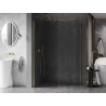 Mexen Kioto-X Duschwand Walk-in 100 x 90 cm, transparent 10 mm, gold - 800-100-202-50-00-090-X