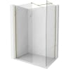 Mexen Kioto-X Duschwand Walk-in 160 x 90 cm, transparent 10 mm, gold - 800-160-202-50-00-090-X