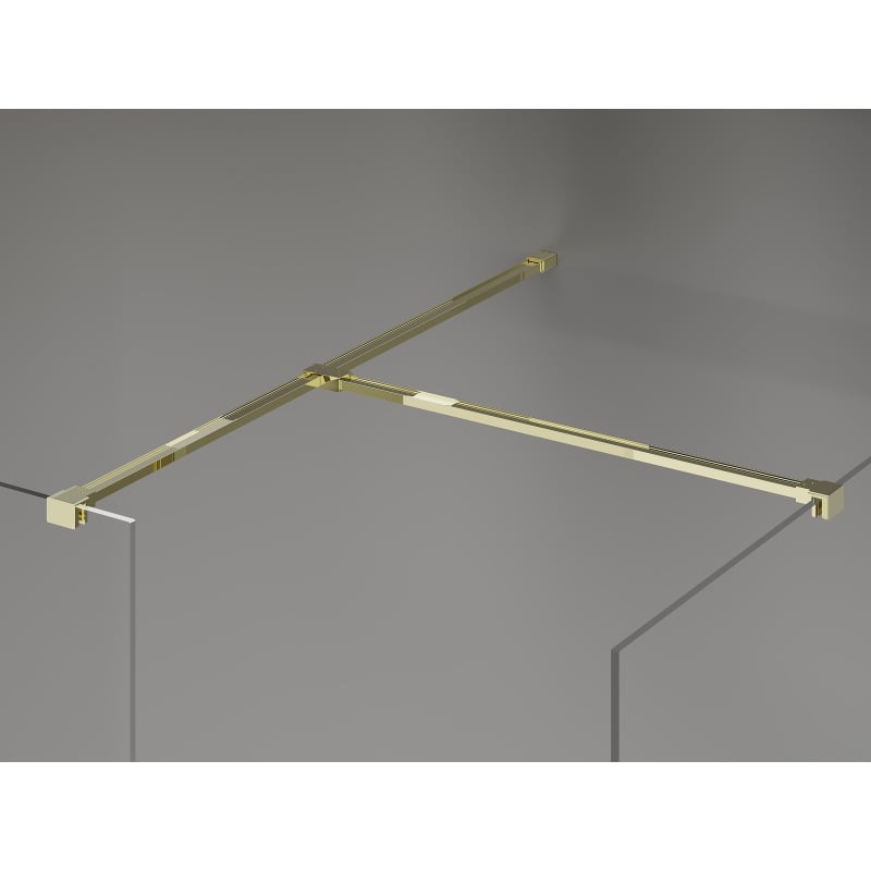 Mexen Kioto-X Duschwand Walk-in 160 x 100 cm, transparent 10 mm, gold - 800-160-202-50-00-100-X