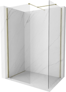 Mexen Kioto-X Duschwand Walk-in 150 x 110 cm, transparent 10 mm, gold - 800-150-202-50-00-110-X