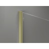 Mexen Kioto-X Duschwand Walk-in 80 x 80 cm, transparent 10 mm, gebürstetes Gold - 800-080-202-55-00-080-X