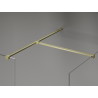 Mexen Kioto-X Duschwand Walk-in 90 x 80 cm, transparent 10 mm, gold gebürstet - 800-090-202-55-00-080-X