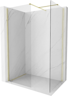 Mexen Kioto-X Duschwand Walk-in 110 x 80 cm, transparent 10 mm, gold gebürstet - 800-110-202-55-00-080-X