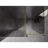 Mexen Kioto-X Duschwand Walk-in 130 x 100 cm, transparent 10 mm, gold gebürstet - 800-130-202-55-00-100-X