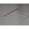 Mexen Kioto-X Duschwand Walk-in 110 x 80 cm, transparent 10 mm, Roségold - 800-110-202-60-00-080-X