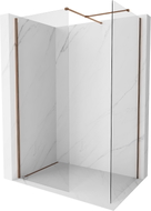 Mexen Kioto-X Duschwand Walk-in 100 x 100 cm, transparent 10 mm, Roségold - 800-100-202-60-00-100-X