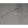 Mexen Kioto-X Duschwand Walk-in 90 x 70 cm, transparent 10 mm, gebürstetes Kupfer - 800-090-202-65-00-070-X