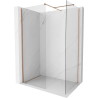 Mexen Kioto-X Duschwand Walk-in 80 x 80 cm, transparent 10 mm, gebürstetes Kupfer - 800-080-202-65-00-080-X
