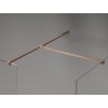 Mexen Kioto-X Duschwand Walk-in 110 x 80 cm, transparent 10 mm, gebürstetes Kupfer - 800-110-202-65-00-080-X