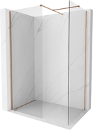 Mexen Kioto-X Duschwand Walk-in 140 x 80 cm, transparent 10 mm, gebürstetes Kupfer - 800-140-202-65-00-080-X