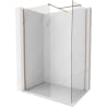 Mexen Kioto-X Duschwand Walk-in 110 x 100 cm, transparent 10 mm, gebürstetes Kupfer - 800-110-202-65-00-100-X
