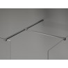 Mexen Kioto-X Duschwand Walk-in 80 x 70 cm, transparent 10 mm, gebürstet in Gun Gray - 800-080-202-66-00-070-X