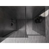Mexen Kioto-X Duschwand Walk-in 90 x 90 cm, transparent 10 mm, gebürstet gun gray - 800-090-202-66-00-090-X