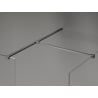 Mexen Kioto-X Duschwand Walk-in 100 x 100 cm, transparent 10 mm, gebürstet gun gray - 800-100-202-66-00-100-X