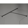 Mexen Kioto-X Duschwand Walk-in 80 x 70 cm, transparent 10 mm, schwarz - 800-080-202-70-00-070-X