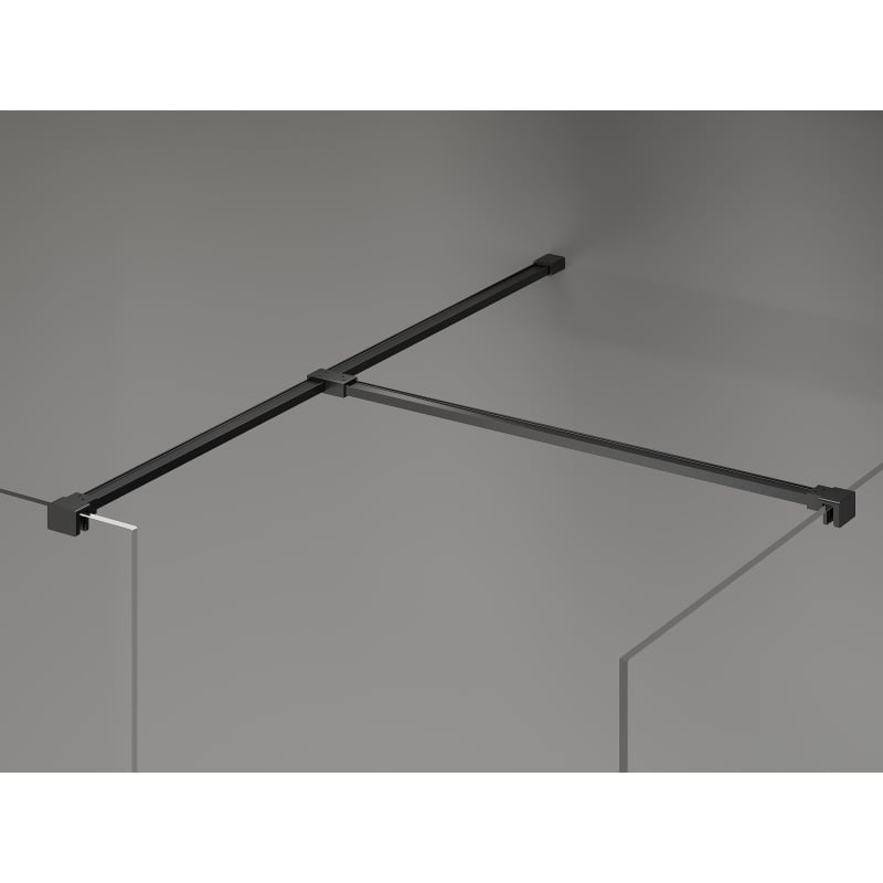 Mexen Kioto-X Duschwand Walk-in 120 x 70 cm, transparent 10 mm, schwarz - 800-120-202-70-00-070-X