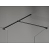 Mexen Kioto-X Duschwand Walk-in 100 x 80 cm, transparent 10 mm, schwarz - 800-100-202-70-00-080-X