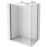 Mexen Kioto-X Duschwand Walk-in 140 x 90 cm, transparent 10 mm, schwarz - 800-140-202-70-00-090-X