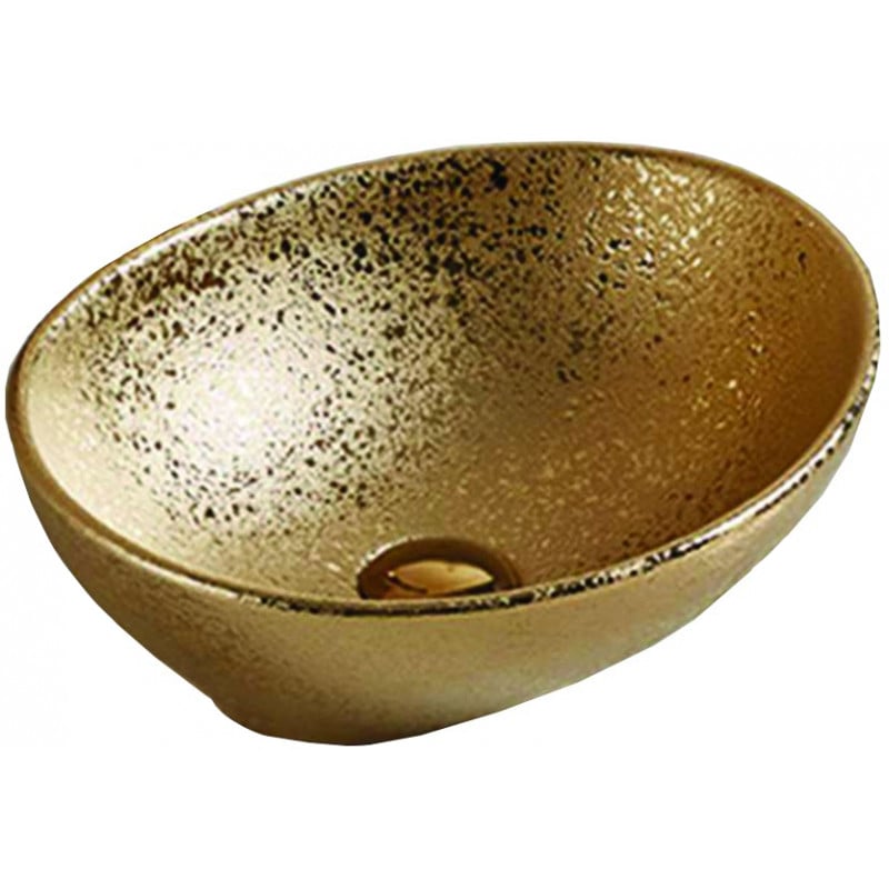 Mexen Elza Aufsatzwaschbecken 40 x 33 cm, gold - 21014050