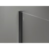 Mexen Kioto-X Duschwand Walk-in 130 x 120 cm, transparent 10 mm, schwarz - 800-130-202-70-00-120-X