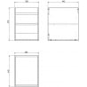 Mexen Box-A Korpus Waschbeckenunterschrank 35 cm, Nussbaum - 91AX1-0350-470-1-86