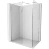 Mexen Kioto-X Duschwand Walk-in 100 x 80 cm, transparent 10 mm, gebürsteter Nickel - 800-100-202-97-00-080-X