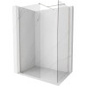 Mexen Kioto-X Duschwand Walk-in 110 x 80 cm, transparent 10 mm, gebürsteter Nickel - 800-110-202-97-00-080-X