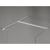 Mexen Kioto-X Duschwand Walk-in 140 x 80 cm, transparent 10 mm, gebürstetes Nickel - 800-140-202-97-00-080-X
