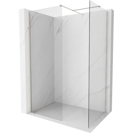 Mexen Kioto-X Duschwand Walk-in 150 x 80 cm, transparent 10 mm, gebürsteter Nickel - 800-150-202-97-00-080-X