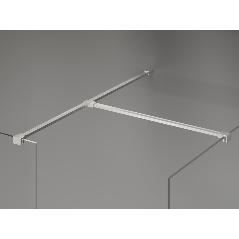 Mexen Kioto-X Duschwand Walk-in 110 x 100 cm, transparent 10 mm, gebürsteter Nickel - 800-110-202-97-00-100-X