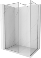 Mexen Kioto-XF Walk-in Duschwand mit Rahmen 140 x 110 cm, transparent 10 mm, Chrom - 800-140-202-04-00-110-XF