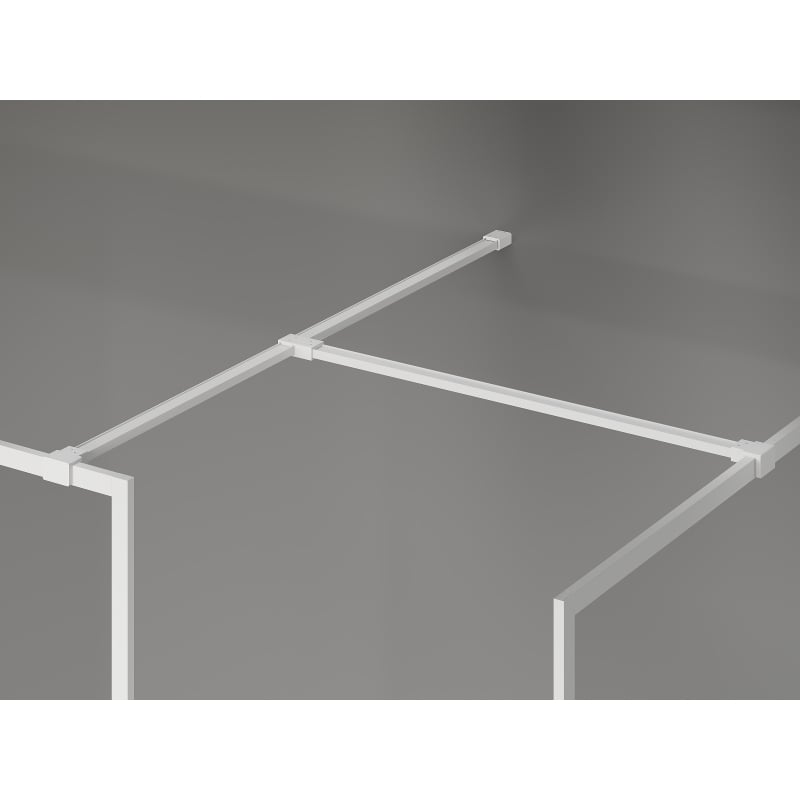 Mexen Kioto-XF Duschwand Walk-in mit Rahmen 70 x 70 cm, transparent 10 mm, weiß - 800-070-202-04-20-070-XF