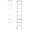 Mexen Box-A Korpus des Badhochschranks 35 cm, Graphit matt - 91AX1-1600-300-1-66