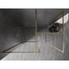 Mexen Kioto-XF Duschwand Walk-in mit Rahmen 160 x 110 cm, transparent 10 mm, gold - 800-160-202-04-50-110-XF