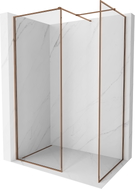 Mexen Kioto-XF Duschwand Walk-in mit Rahmen 110 x 80 cm, transparent 10 mm, Roségold - 800-110-202-04-60-080-XF