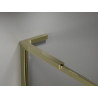 Mexen Kioto-F L Duschwand Walk-in mit Rahmen 100 x 202 cm, transparent 8 mm, gold - 800-100-174-50-00