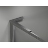 Mexen Kioto-F L Duschwand Walk-in mit Rahmen 55 x 202 cm, transparent 8 mm, Gun Metal - 800-055-174-95-00