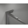Mexen Kioto-F L Duschwand Walk-in mit Rahmen 95 x 202 cm, transparent 8 mm, gun metal - 800-095-174-95-00