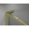 Mexen Kioto-XF L Walk-In-Duschwand mit Rahmen 80 x 202 cm, transparent 10 mm, gebürstet gold - 800-080-174-55-00-XF