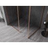 Mexen Kioto-XF Duschwand Walk-in mit Rahmen 150 x 90 cm, transparent 10 mm, gebürstetes Kupfer - 800-150-202-04-65-090-XF