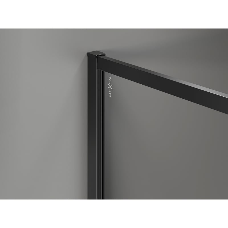 Mexen Kioto-XF Duschwand Walk-in mit Rahmen 80 x 80 cm, transparent 10 mm, schwarz - 800-080-202-04-70-080-XF