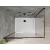 Mexen Omega Duschkabine Schiebetür 100 x 90 cm, transparent, schwarz + Duschwanne Flat, weiß - 825-100-090-70-00-4010B