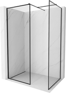 Mexen Kioto-XF Duschwand Walk-in mit Rahmen 150 x 90 cm, transparent 10 mm, schwarz - 800-150-202-04-70-090-XF