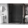 Mexen Kioto-XF Duschwand Walk-in mit Rahmen 130 x 120 cm, transparent 10 mm, schwarz - 800-130-202-04-70-120-XF