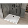 Mexen Omega 110 x 70 cm Schiebedusche, transparent, schwarz + Flat Duschwanne, weiß - 825-110-070-70-00-4010B