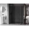 Mexen Kioto-XF Duschwand Walk-in mit Rahmen 120 x 70 cm, transparent 10 mm, Gun Metal - 800-120-202-04-95-070-XF