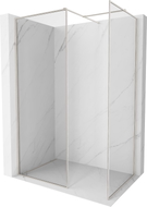 Mexen Kioto-XF Duschwand Walk-in mit Rahmen 110x100 cm, transparent 10 mm, gebürsteter Nickel - 800-110-202-04-97-100-XF